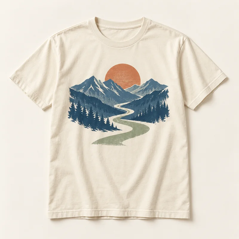 Outdoor T-shirts category in an original Pearltee apparel photograph